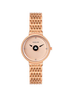 Franklord - Elegance Timepiece Invisible Series Analog Gold Watch for Women (M)