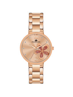 Franklord - Daisy Blossom Series Analog Wrist Gold Watch for Women (M)