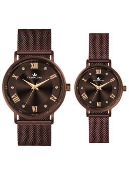 Franklord - Romeo and Juliet Couple Watch Series Analog Brown Watch (M)