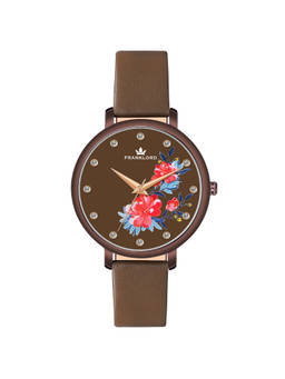 Franklord - Floral Series Analog Brown Watch for Womens (M)