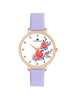 Franklord - Beautiful Floral Series Analog White Watch (M)