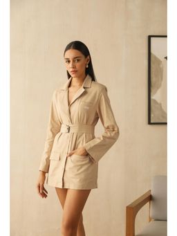 PRIMAL GRAY - Single-Breasted Oversized Blazer with Belt