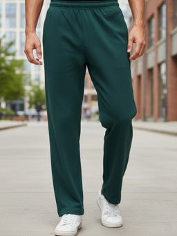 Obaan - Men Fleece Green Regular Fit Track Pant