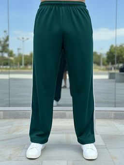 Obaan - Men Fleece Solid Green Regular Fit Track Pant