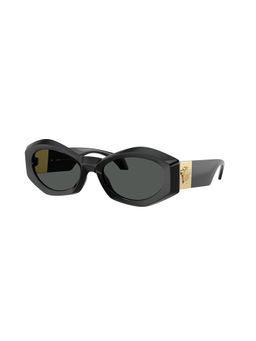 VERSACE - Women UV Protected Black Lens Irregular Sunglasses - 0VE4466UGB1/8754 (54)