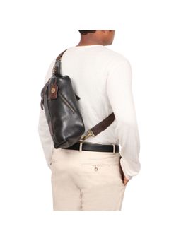 Hidesign - Mandela 01 Black Men's Crossbody - (24 X 33.5 X 12.5 Cms) (M)