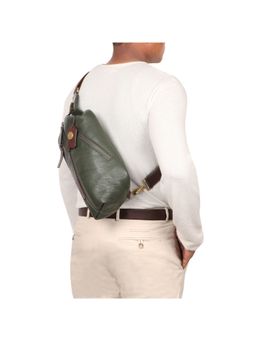 Hidesign - Mandela 01 - Idaho-Mel Ranch - Mens Crossbody - Olive-Brown - M