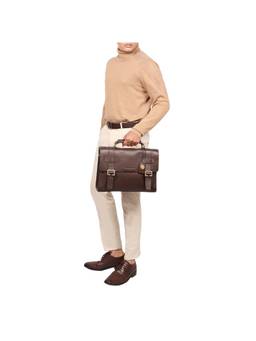 Hidesign - Mandela 02 - Dakota - Mens Messenger Bag - Brown - L