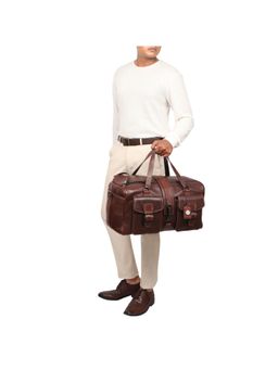 Hidesign - Mao 03 Brown Men's Duffle Bag - (48 X 26 X 25 Cms) (L)