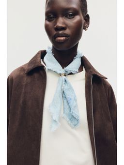 H&M - Women Blue Printed Cotton Scarf