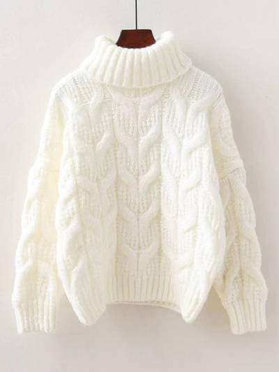 Women White Helen Statement Pullover Sweater