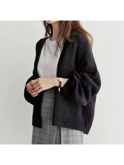 MISS MOSA BY AKANKSHA - Women Black Noter Luxury Cardigan