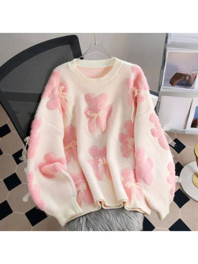 Multi-Color Riven Cute Woolen Sweater
