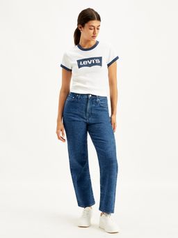 Levi's - Womens High Rise Ribcage Straight Blue Jeans