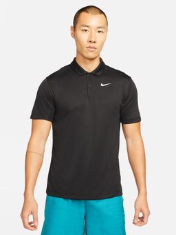 Nike - Court Dri-FIT Men Black Tennis Polo T-shirt