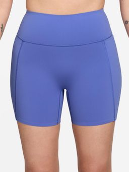 Nike - Universa Women Blue High-Waisted 5 Biker Shorts