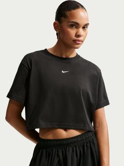 Nike - Sportswear Women Black Loose Short-Sleeve Cropped T-Shirt