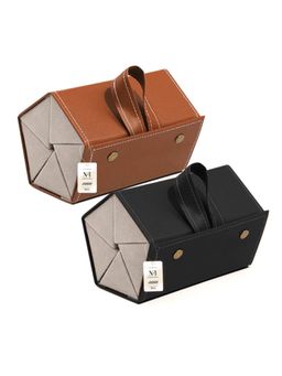 NFI Essentials - Pack Of 2 Sunglasses Foldable Travel Goggles Storage Case With 5 Slots