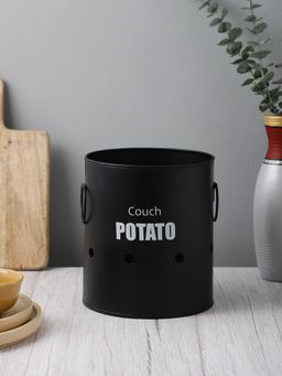 VarEesha - Ardura Black Metal Potato Container