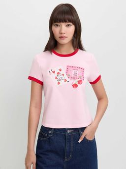 Pomelo - x Moomin Regular Fit Tee - Light Pink