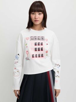 Pomelo - x Moomin Graphic Print Sweatshirt - White