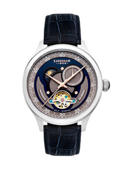 Earnshaw - BARON Moonphase Automatic Blue Round Dial Mens Watch - ES-8193-02