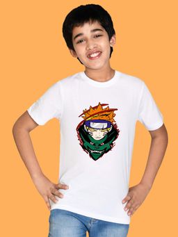 Nusyl - Boys White Sotirischri Printed T-shirt