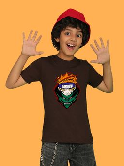 Nusyl - Boys Brown Sotirischri Printed T-shirt