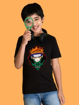 Nusyl - Boys Black Sotirischri Printed T-shirt