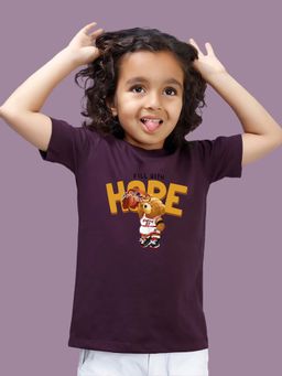 Nusyl - Boys Wine Fill with Hope Text Printed T-shirt