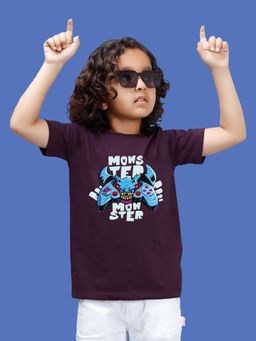 Nusyl - Boys Wine Gamer Printed T-shirt