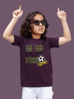 Nusyl - Boys Wine Basketball Printed T-shirt