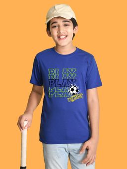 Nusyl - Boys Royal Blue Basketball Printed T-shirt