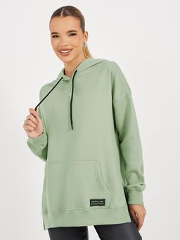 Styli - Green Solid Hoodie