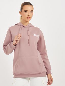 Styli - Pink Printed Hoodie
