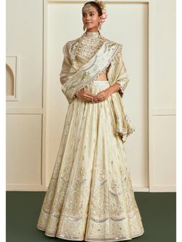 Gopi Vaid - Aabira Gold Lehenga With Blouse and Dupatta Set