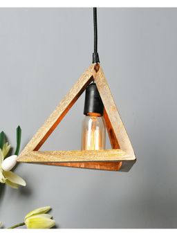 Homesake - Wooden Triangle Hanging Light Black