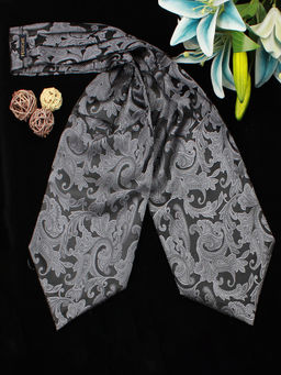 PELUCHE - Artistic Floral Black Cravat