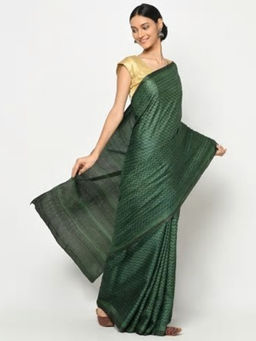 Fabindia - Silk Tussar Block Print Sari