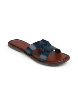 PEPPER - Navy Blue Round Toe Flats
