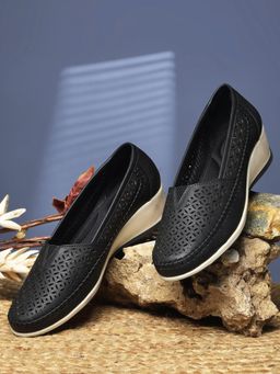 Bata - Women Black Wedges Heels