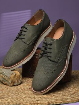 Hush Puppies - Men Green Casual Derbies