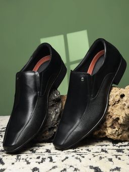 Hush Puppies - Men Black Formal Slip-On Loafers
