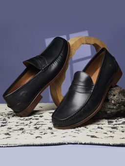 Hush Puppies - Men Black Formal Slip-On Loafers