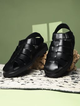 Hush Puppies - Men Black Fisherman Sandals