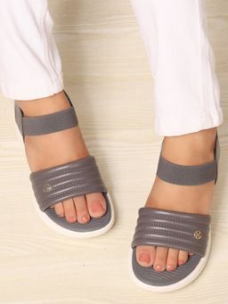 ELLE - Women Comfort Grey Wedge Sandals