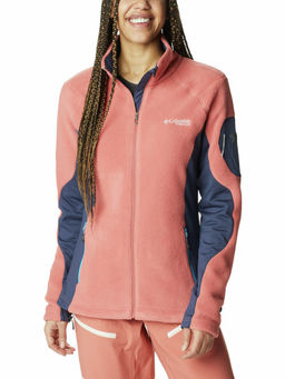Columbia - Womens Red Omni-Wick Titan Pass 2.0 II Fleece Jacket