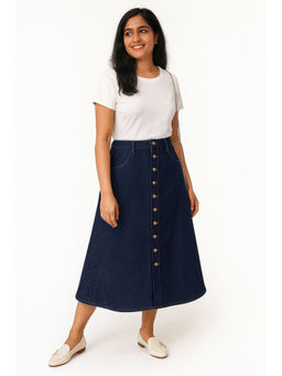 Tripursundari Fashion - Women Navy Blue Denim Skirt