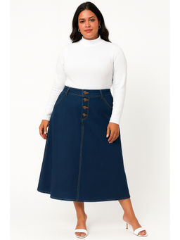 Tripursundari Fashion - Women Navy Blue Denim Skirt