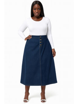 Tripursundari Fashion - Women Navy Blue Denim Skirt